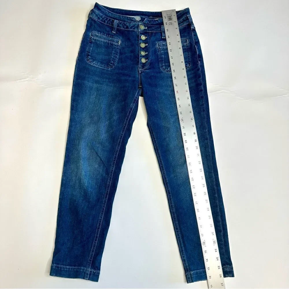 Pilcto & The Letterpress By Anthropologie Sz 25 High Rise Slim  Cropped